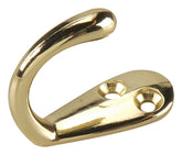 223BR HOOK WRDRB 1-1/2IN BRASS